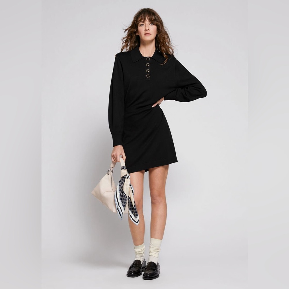EUC & Other Stories Knitted Black Polo Sweater Dress. Size Medium. - Picture 3 of 8